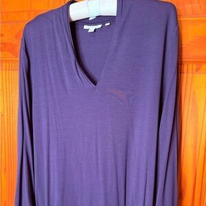 NWOT CHICOS Purple V-Neck 3/4 Sleeve Top NEVER WORN XL